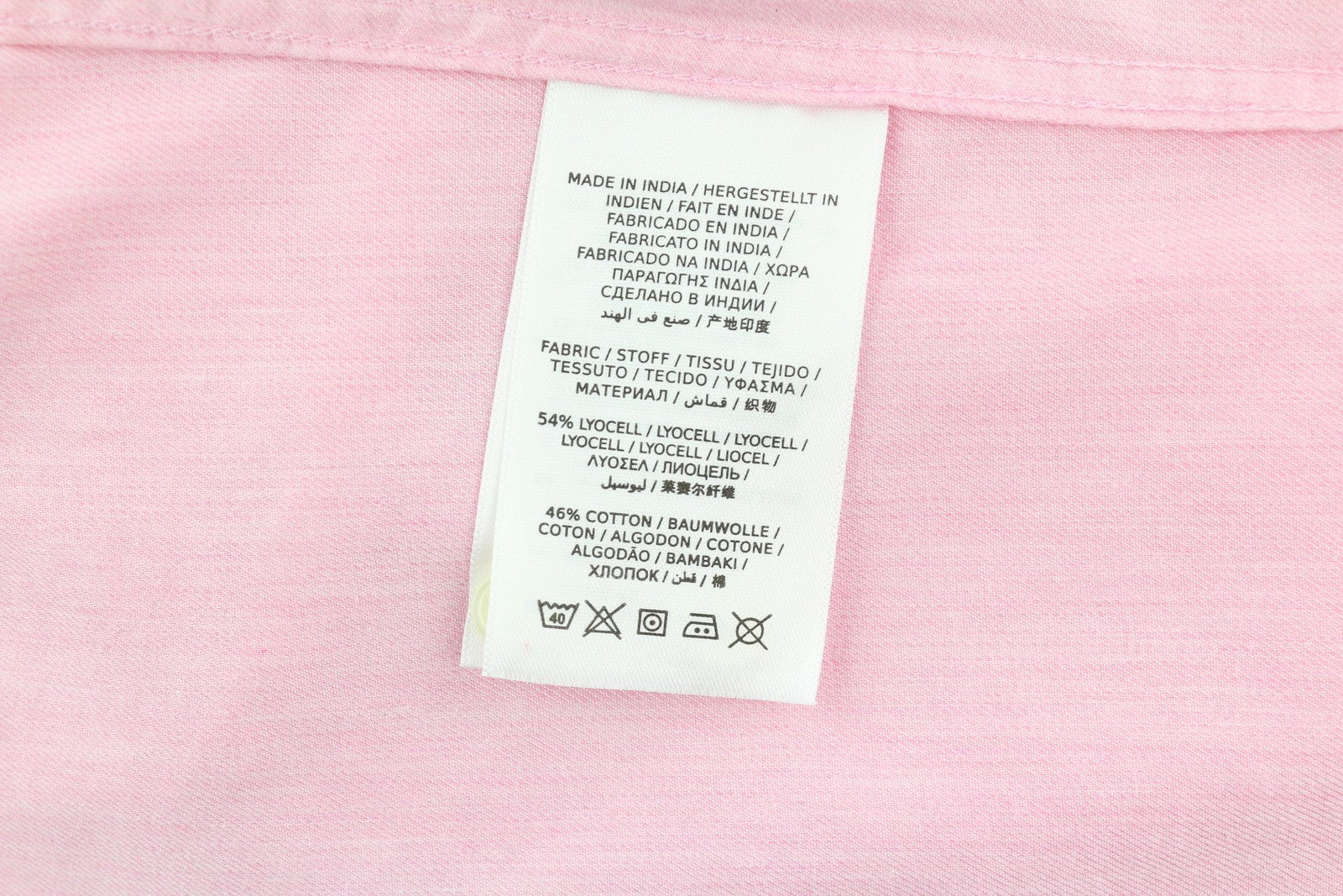 GANT Melange Flannel Women Shirt EU34 Pink Spread Neck Button-Up Casual Logo