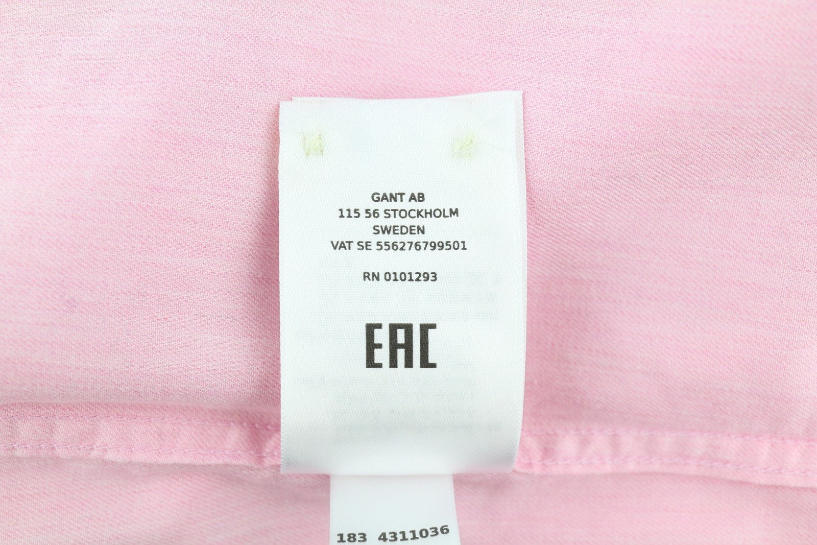 GANT Melange Flannel Women Shirt EU34 Pink Spread Neck Button-Up Casual Logo