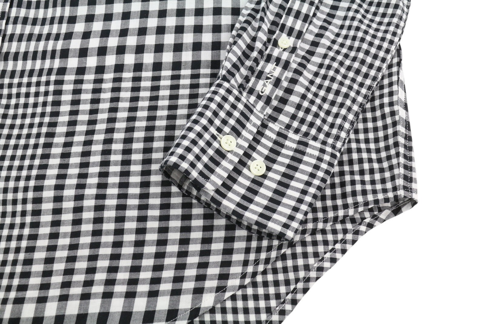 GANT Houndstooth Relaxed Women Shirt EU34 Thin Flannel Spread Neck Button-Up