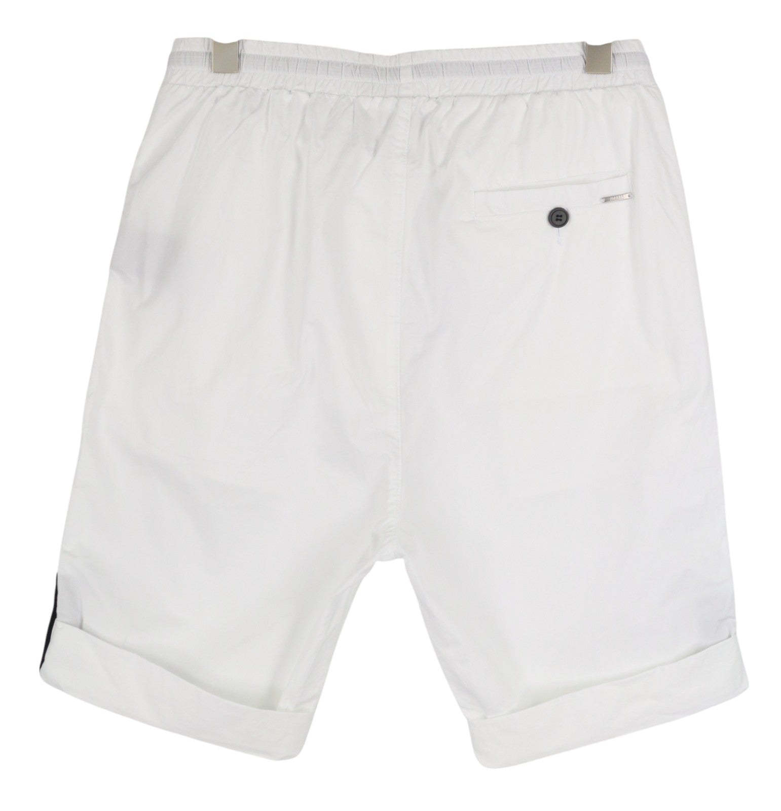 ANTONY MORATO Men Shorts W34 White Drawstring Waist Turn-Up Pocket Casual