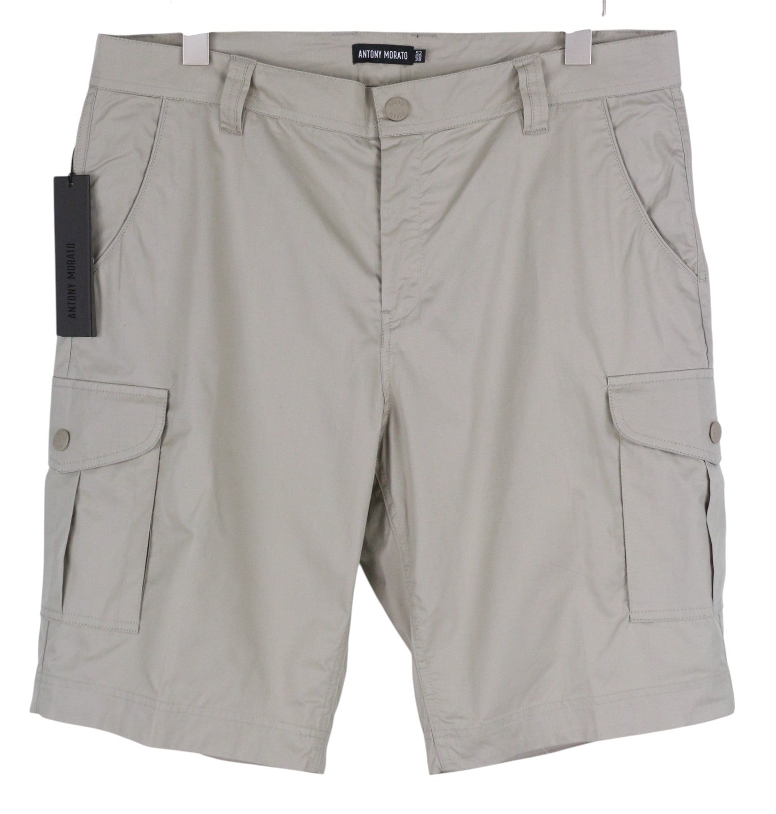 ANTONY MORATO Virtual Paradise Men Shorts W38 Grey Cargo Zip Fly Patch Pockets