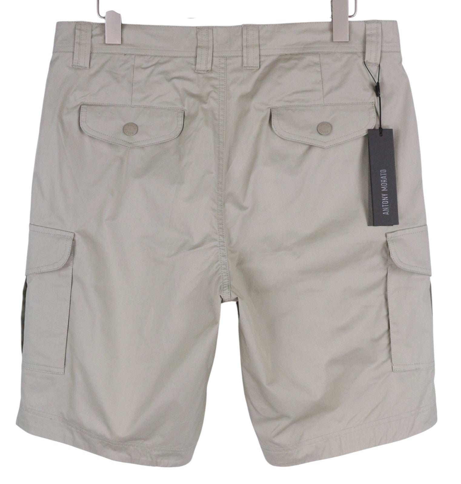 ANTONY MORATO Virtual Paradise Men Shorts W38 Grey Cargo Zip Fly Patch Pockets