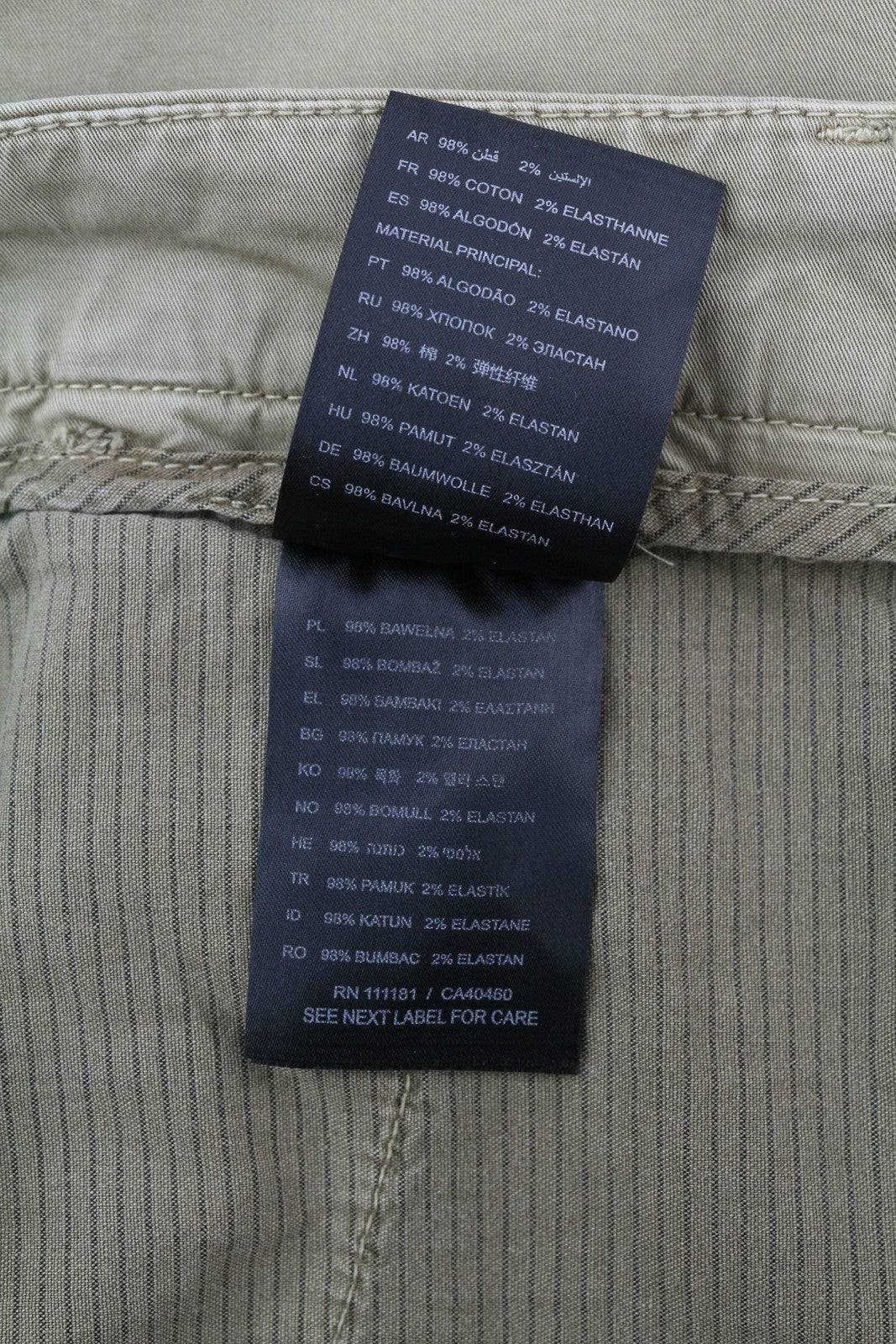 ANTONY MORATO Bryan Men Shorts W38 Beige Chino Zip Fly Logo Pockets Casual