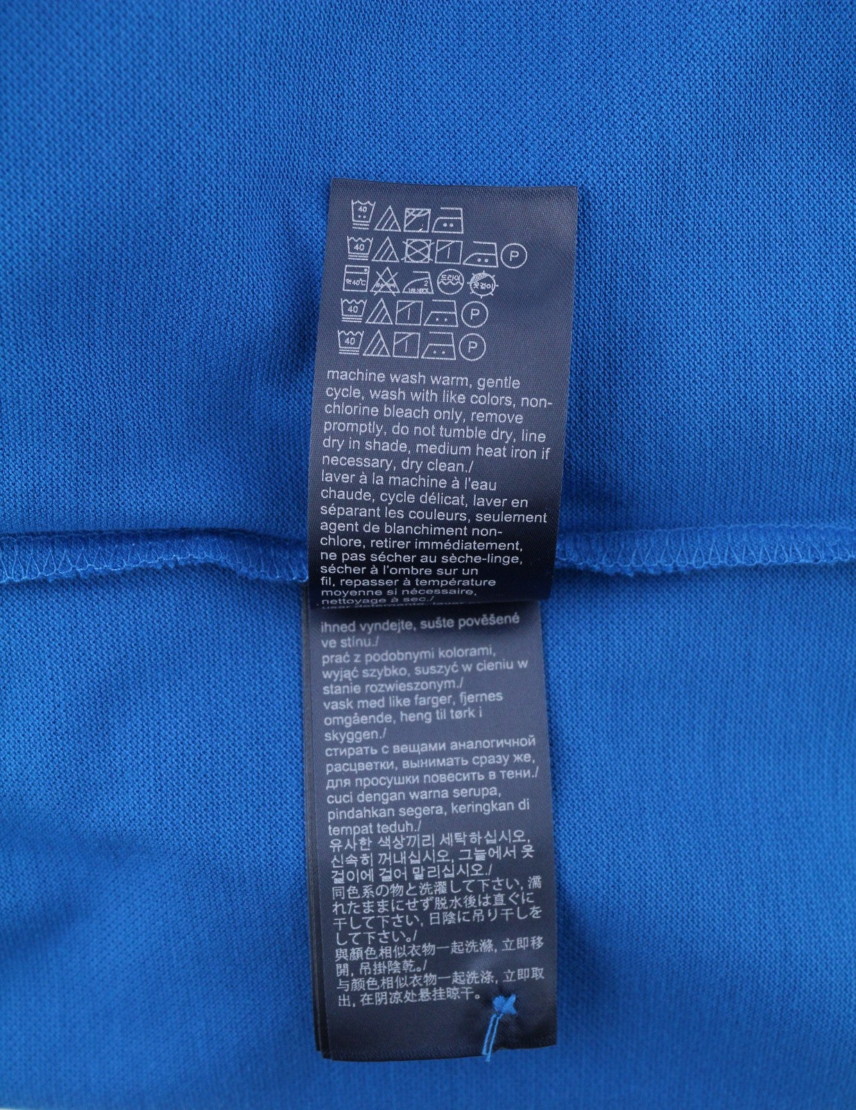 TOMMY HILFIGER Slim Polo Blue Men T-Shirt XS Short Sleeve Logo Casual