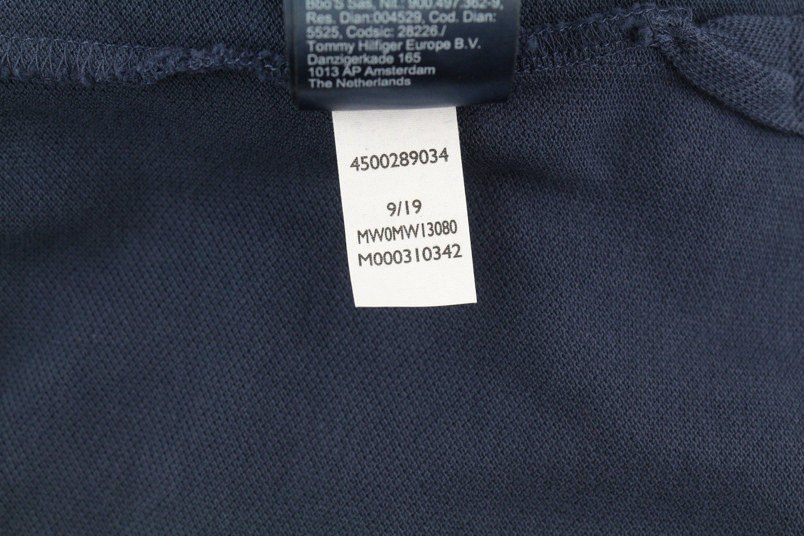 TOMMY HILFIGER Tipped SL Blue Men T-Shirt XS Organic Cotton Polo Slim