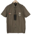 Brown Cotton Button-Up