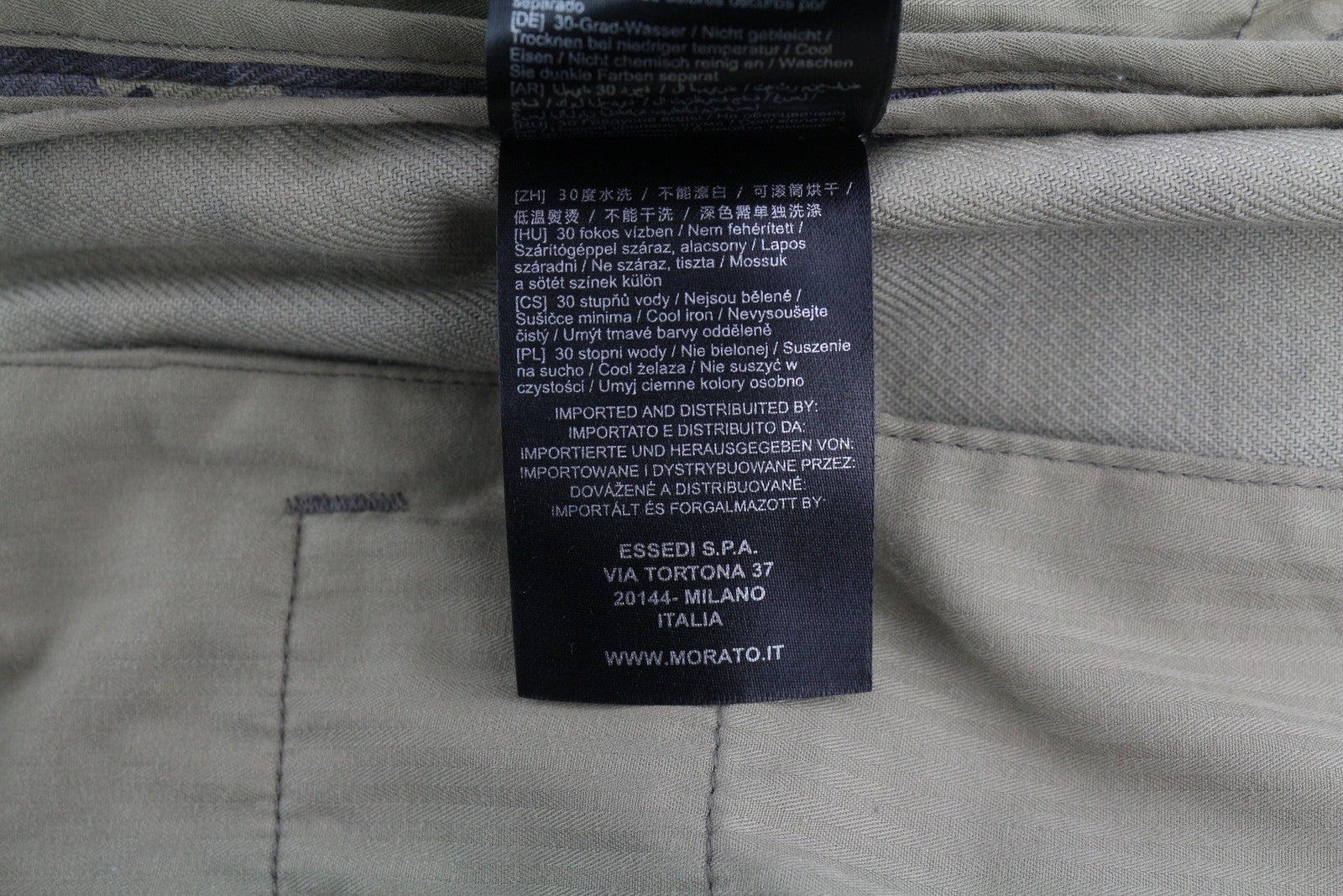 ANTONY MORATO Men Shorts W30 Camouflage Chino Carrot Fit Turn-Up Button Fly