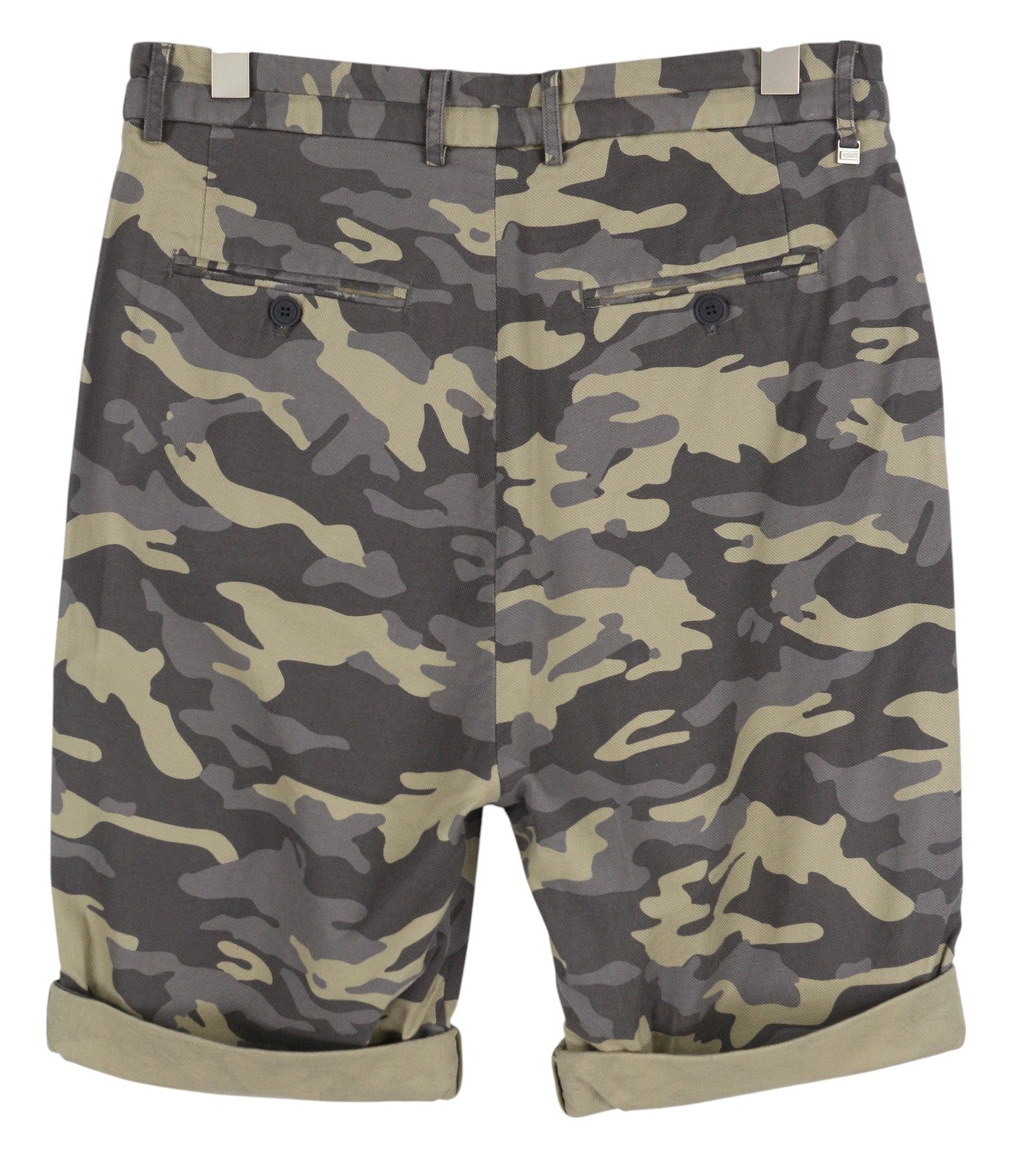ANTONY MORATO Men Shorts W30 Camouflage Chino Carrot Fit Turn-Up Button Fly