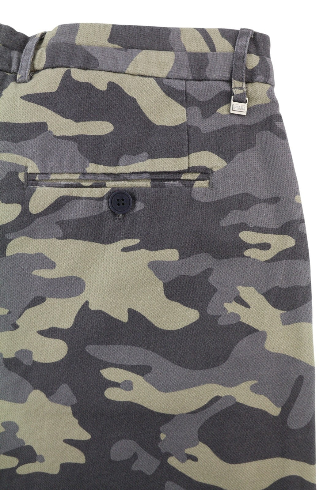 ANTONY MORATO Men Shorts W30 Camouflage Chino Carrot Fit Turn-Up Button Fly
