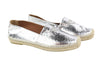 Grey Leather Flats