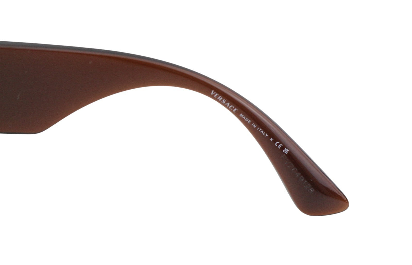 VERSACE 4415 Women's Brown Animal Print Cat Eye Sunglasses OS Gold Detail