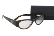 PRADA 0PR06ZV Women's Brown Cat Eye Eyeglasses OS Animal Print Frame