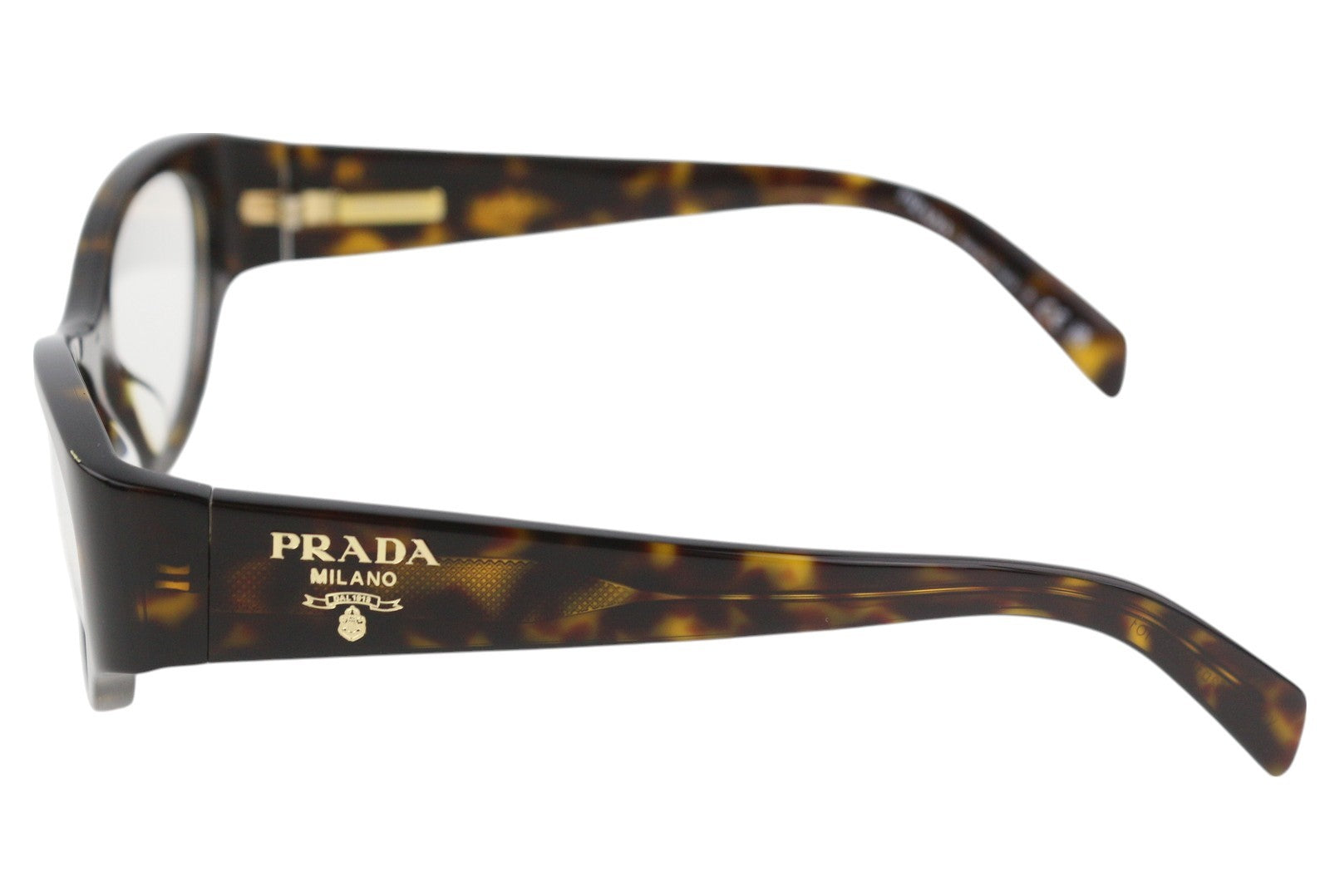 PRADA 0PR06ZV Women's Brown Cat Eye Eyeglasses OS Animal Print Frame