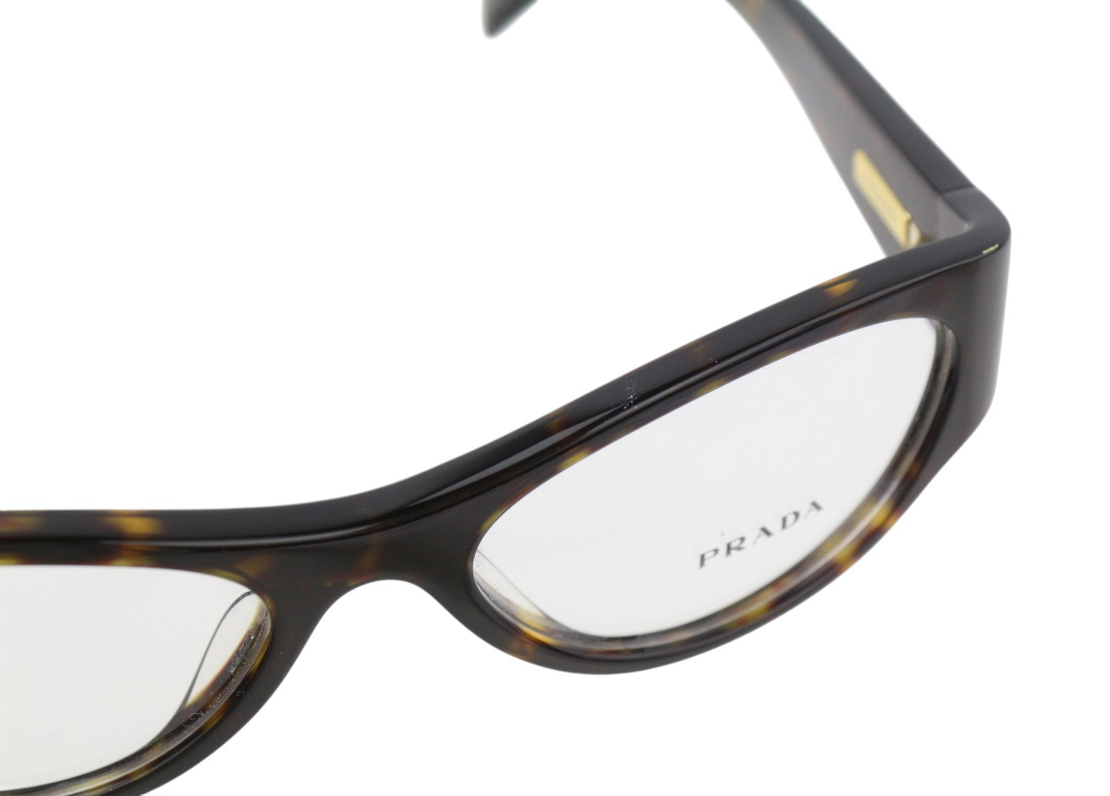 PRADA 0PR06ZV Women's Brown Cat Eye Eyeglasses OS Animal Print Frame