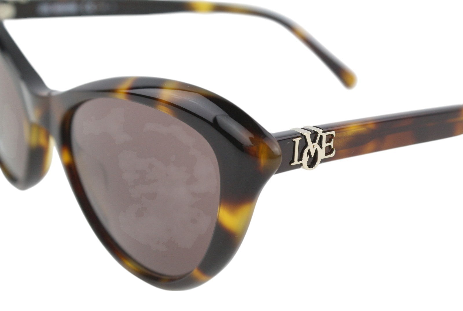 LOVE MOSCHINO MOL015/S Women's Butterfly Sunglasses OS Brown Animal Print