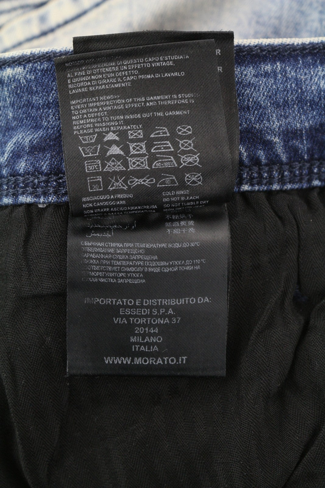 ANTONY MORATO Racer Men's Jeans W28 Washed Blue Super Skinny Stretch