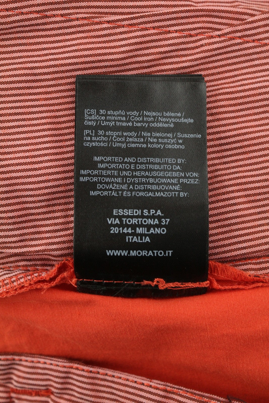 ANTONY MORATO Men's Red Chino Trousers W34 Carrot Fit Pleated Belted