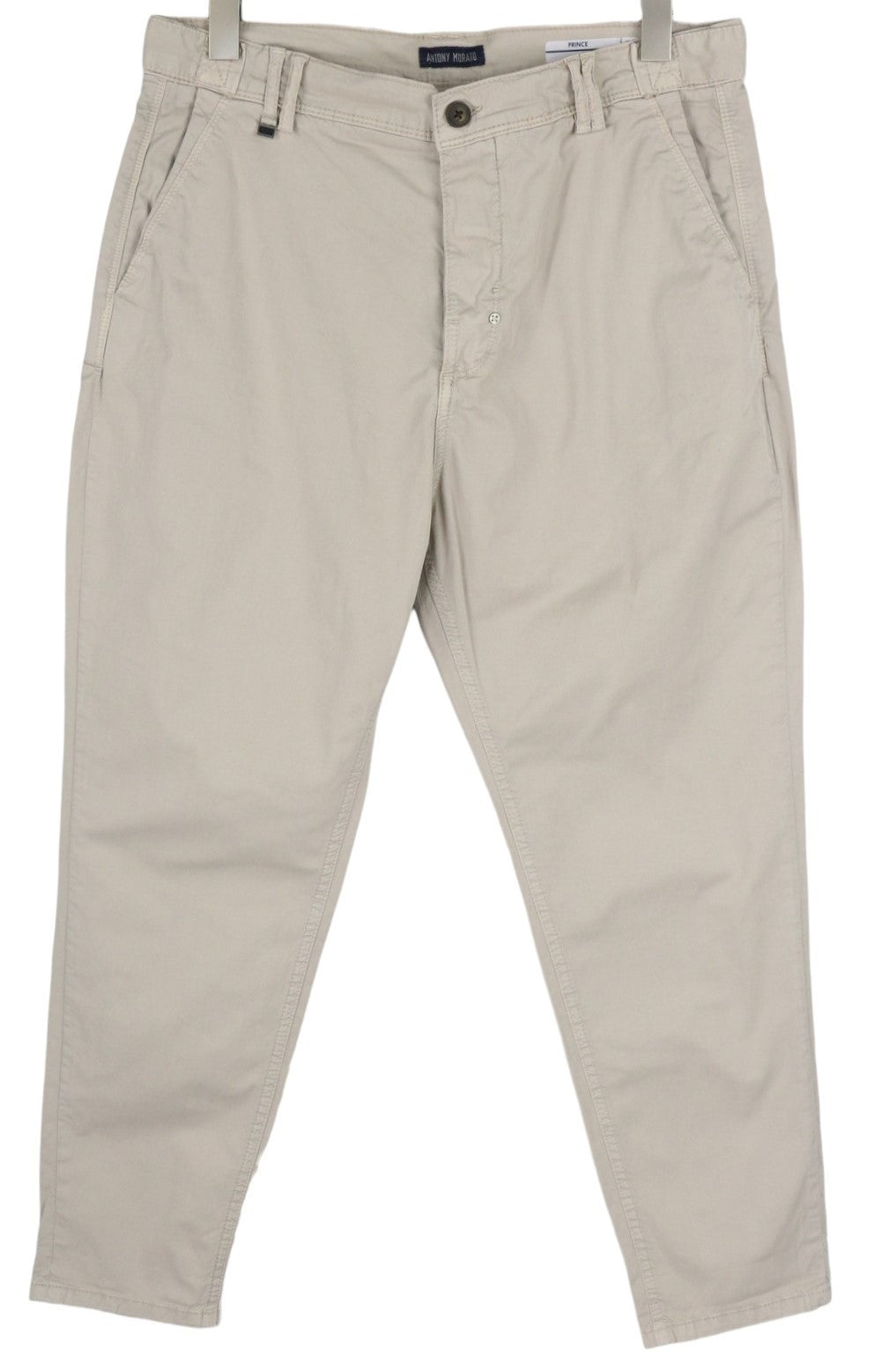 ANTONY MORATO Prince Men's Beige Chino Pants W32 Loose Fit Button Fly