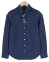 Blue Cotton Button-Up