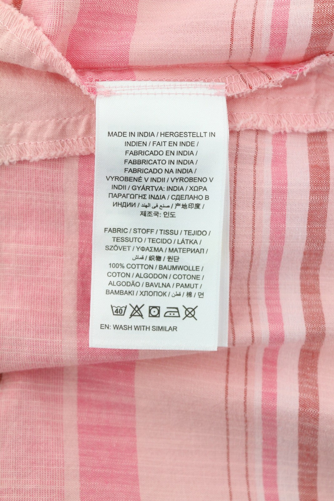 GANT Slub Stripe Women's Long Shirt EU36 Purple Spread Collar