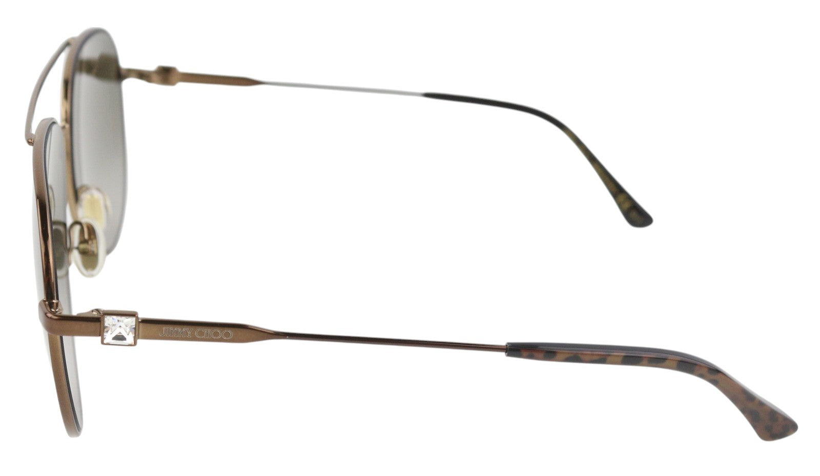 JIMMY CHOO Olly/S Women's Brown Pilot Sunglasses Tinted Casual Logo RRP270