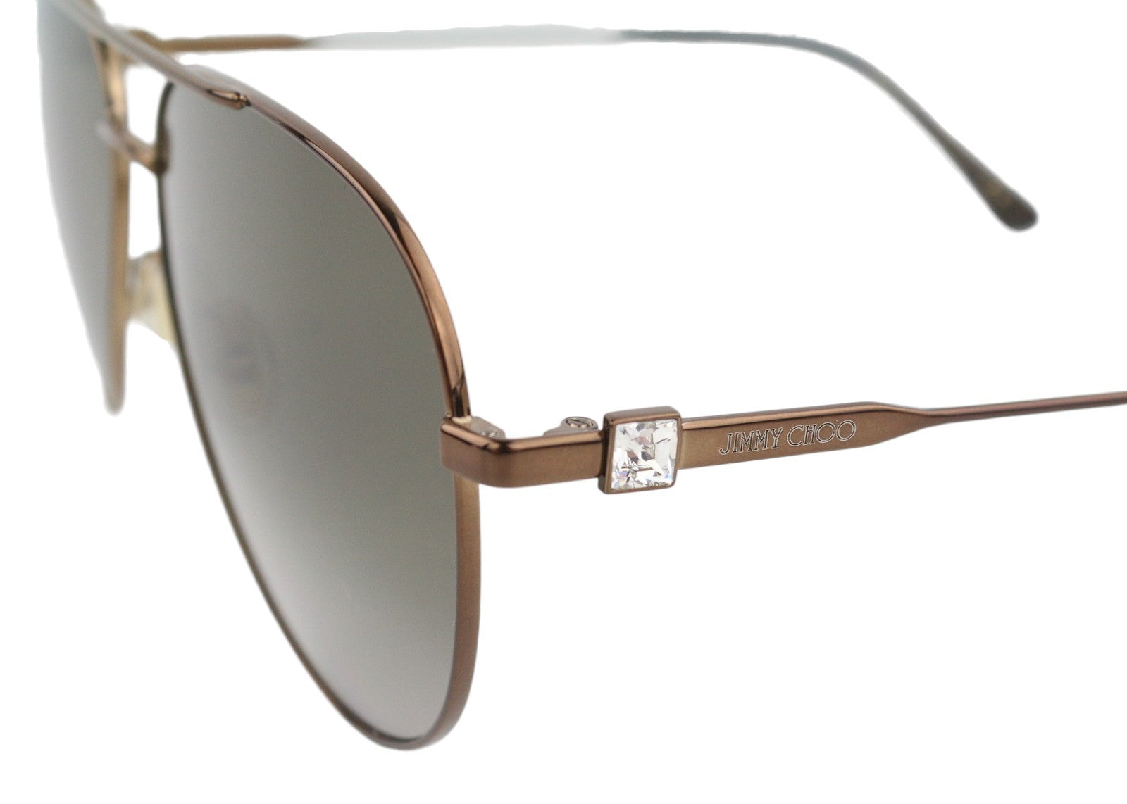 JIMMY CHOO Olly/S Women's Brown Pilot Sunglasses Tinted Casual Logo RRP270