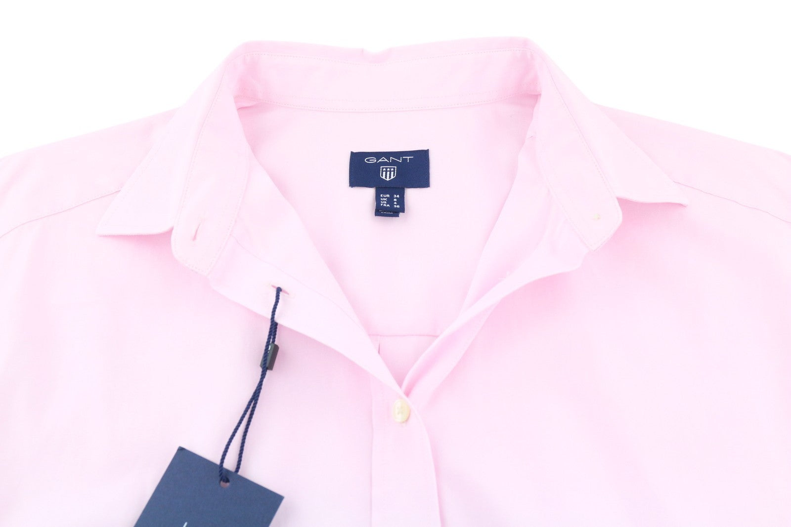 GANT Oversized Women's Pink Broadcloth Shirt EU34 Cotton Button Up
