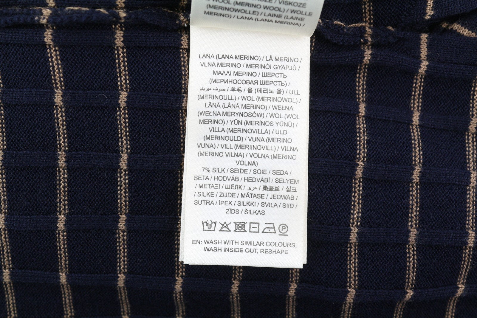 GANT Stripe Rib Knit Women's Jumper XS Blue Merino Silk Blend