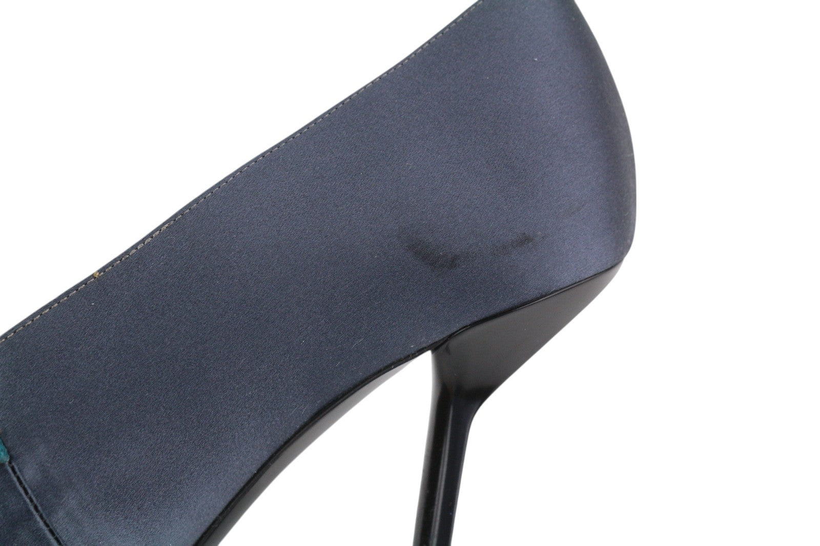 EMPORIO ARMANI X3E392 Women's Dark Blue Heels EU37 Pointed Toe Buckle