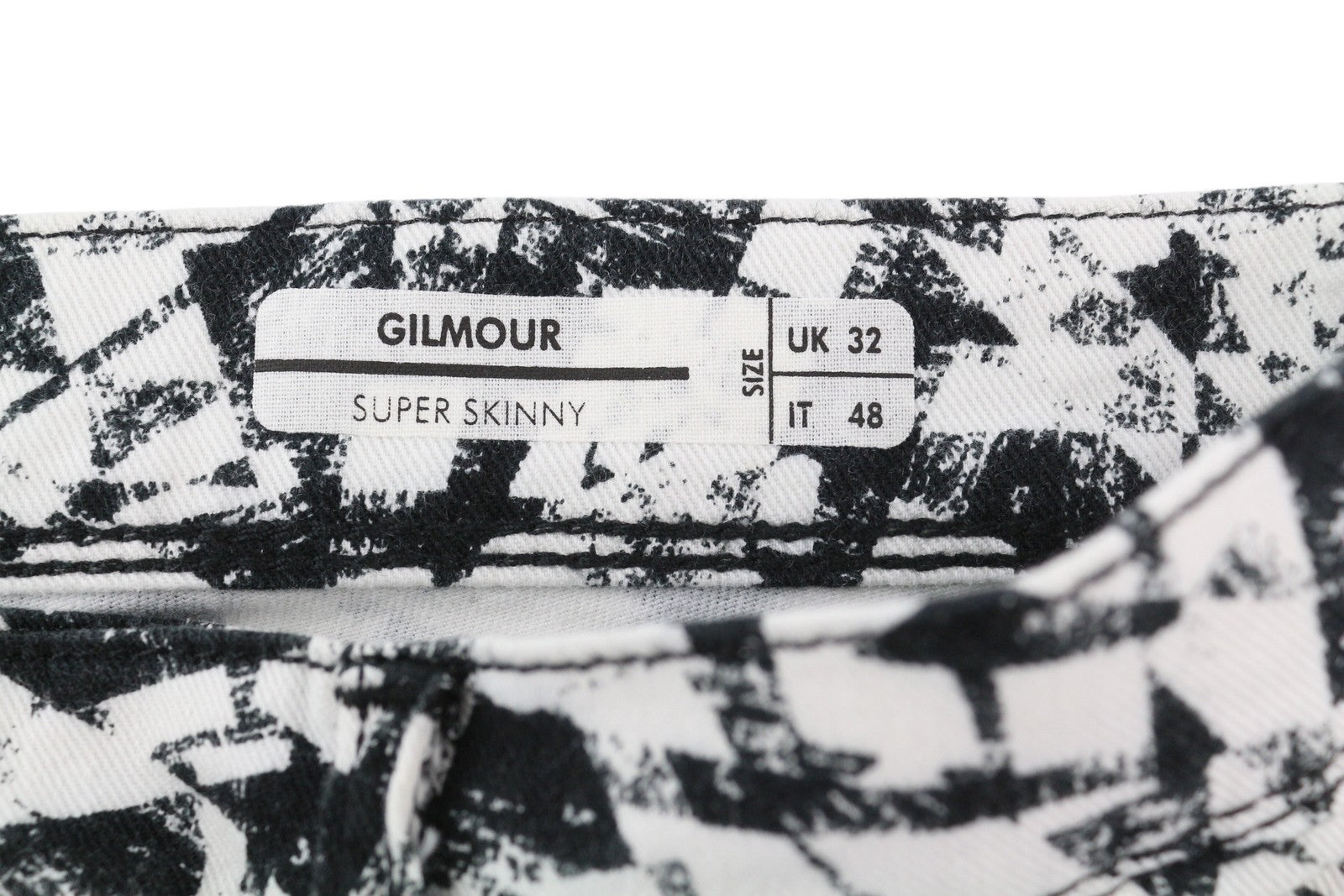 ANTONY MORATO Gilmour Men's White Pattern Print Pants W32 Skinny Fit RRP130