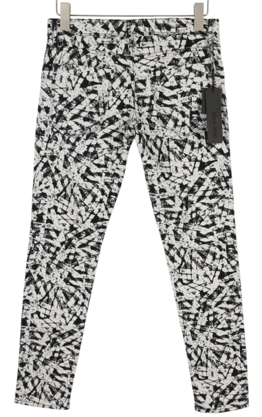 ANTONY MORATO Gilmour Men's Patterned White Trousers W30 Super Skinny RRP130