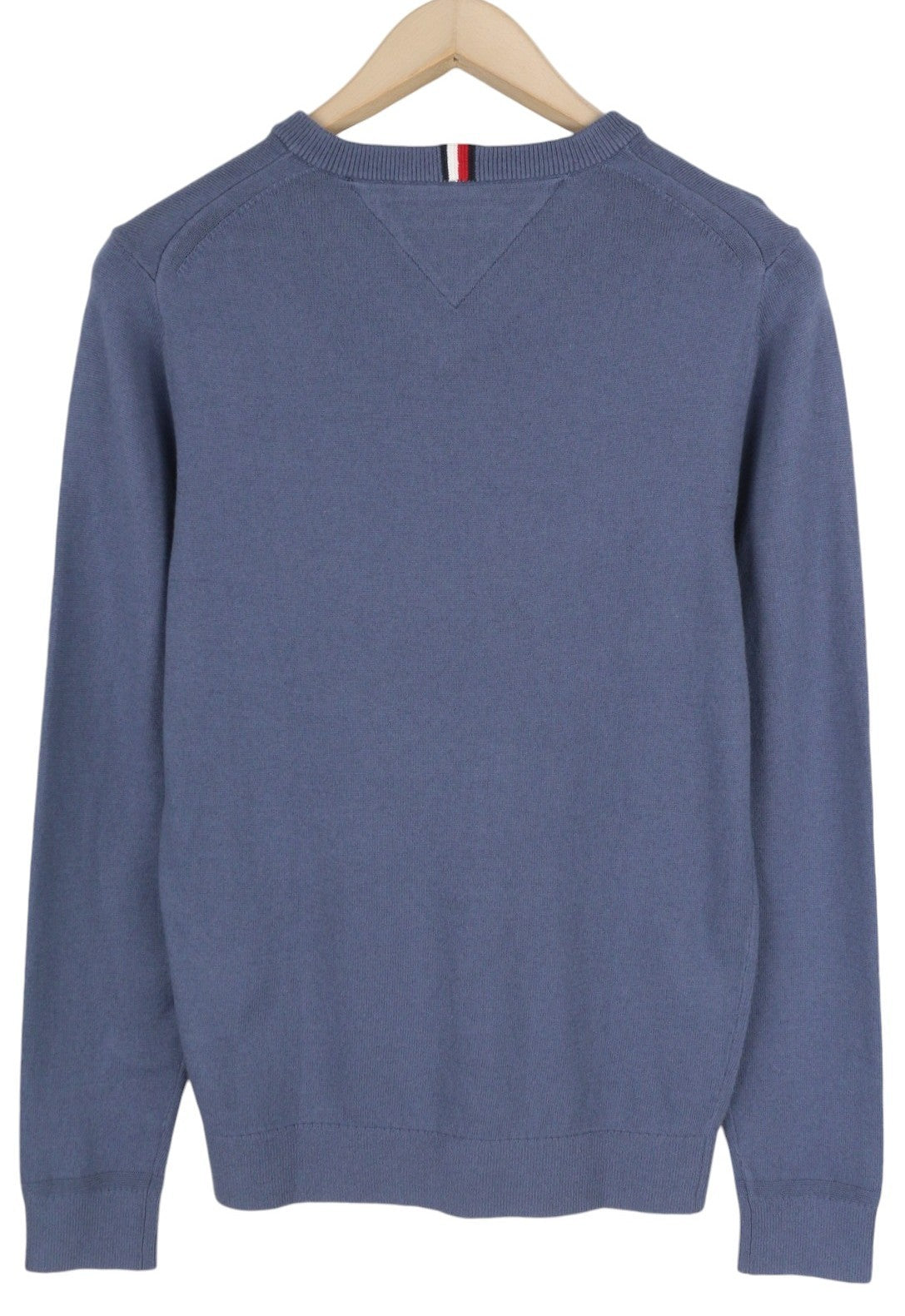 TOMMY HILFIGER Men's Blue Cashmere Blend Jumper XS V-Neck Knit Pullover