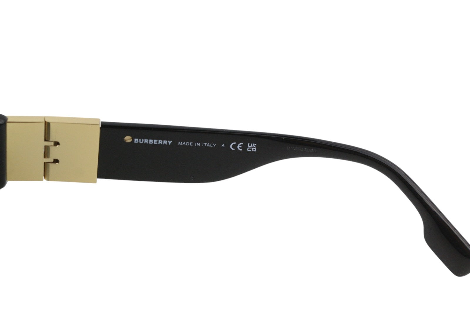 BURBERRY Sophia Women's Black Tinted Sunglasses Cat-Eye Gold Accent RRP250