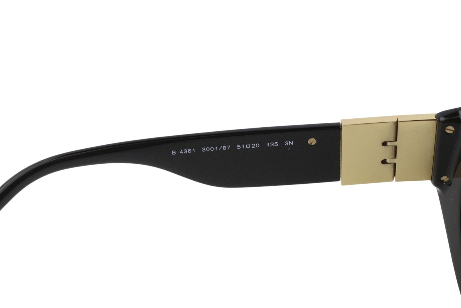 BURBERRY Sophia Women's Black Tinted Sunglasses Cat-Eye Gold Accent RRP250