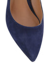 Blue Leather Heels