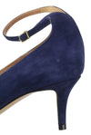Blue Leather Heels