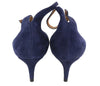 Blue Leather Heels