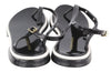 Black Other Fabric Sandals