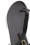Black Other Fabric Sandals