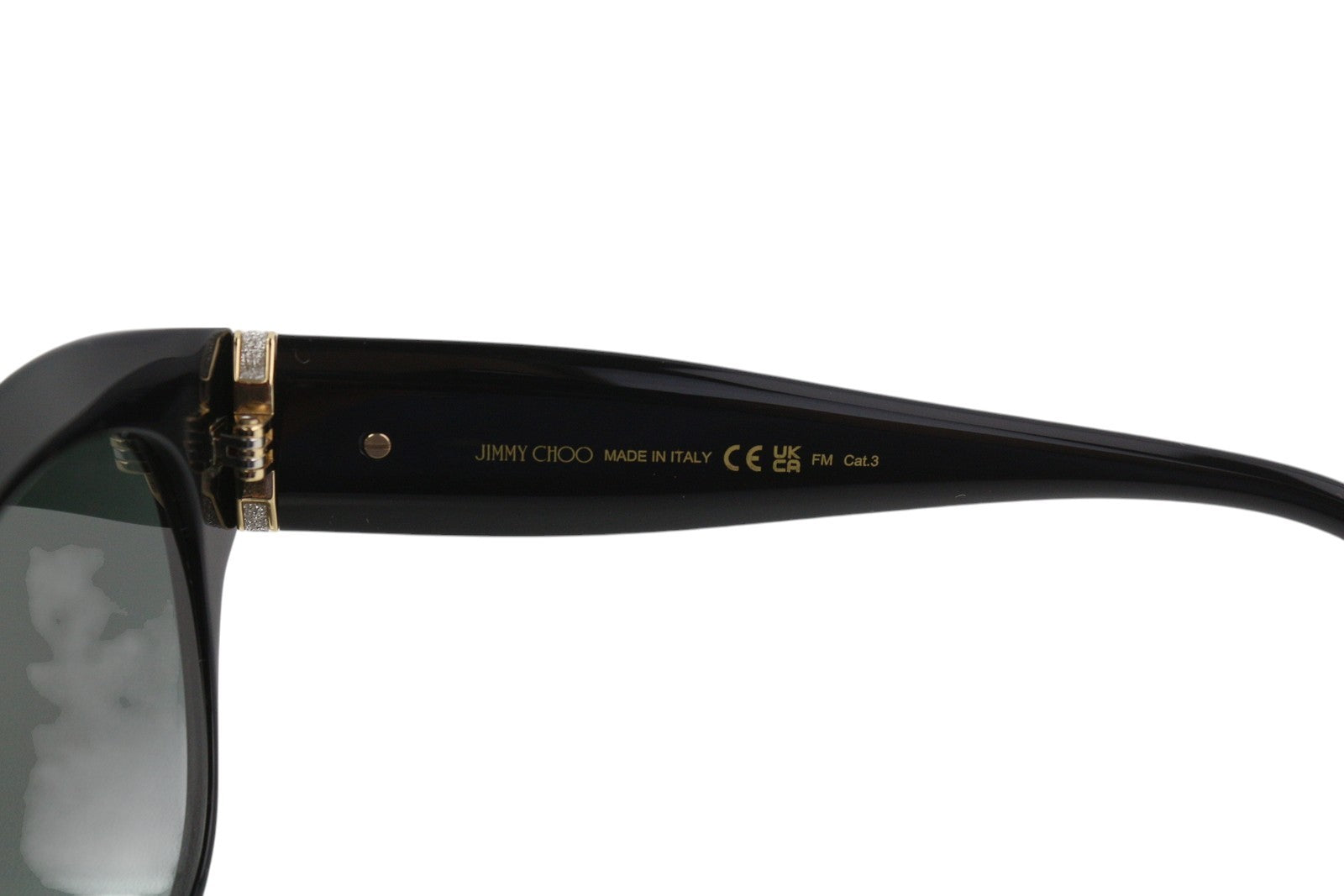 JIMMY CHOO Leela Women's Black Square Sunglasses Tinted Casual Logo RRP349