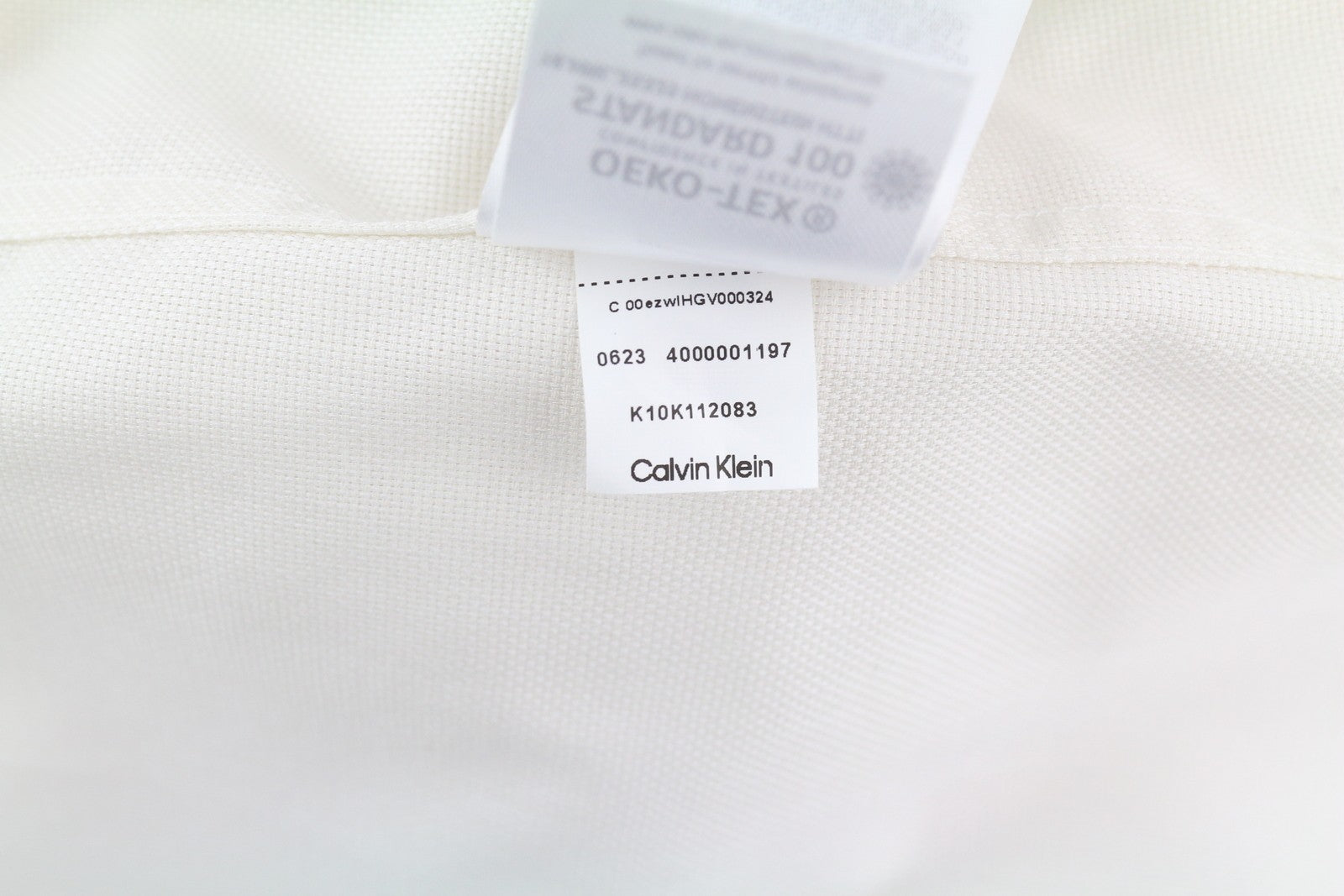 CALVIN KLEIN Men's White Slim Formal Shirt L Cotton Button Spread Collar