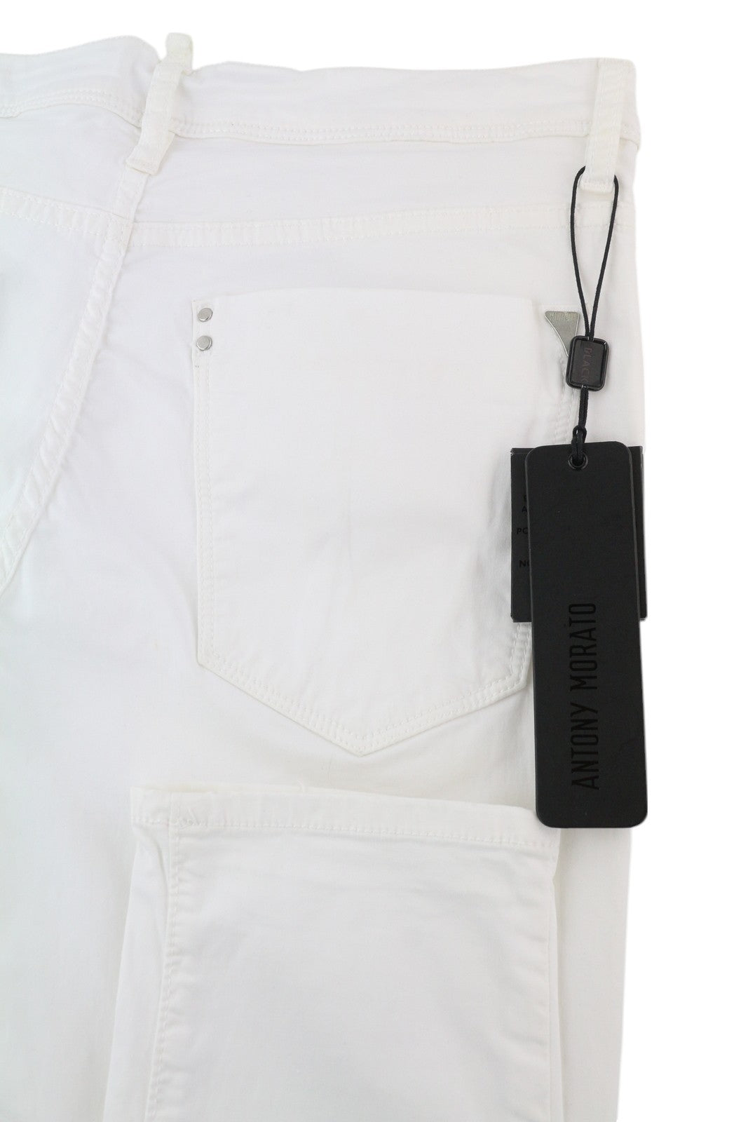 ANTONY MORATO Gilmour Men's White Pants W30 Super Skinny Fit Zip Closure RRP130