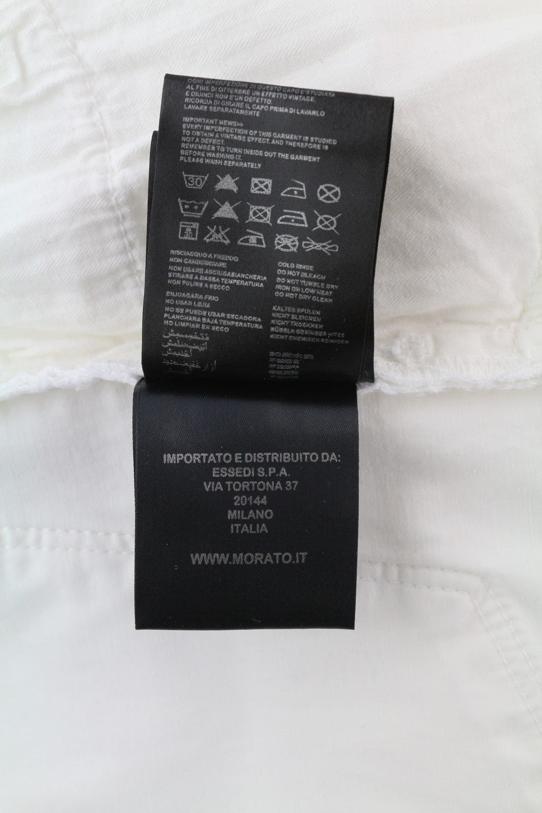 ANTONY MORATO Gilmour Men's White Pants W30 Super Skinny Fit Zip Closure RRP130