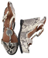 Grey Leather Sandals