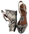 Grey Leather Sandals