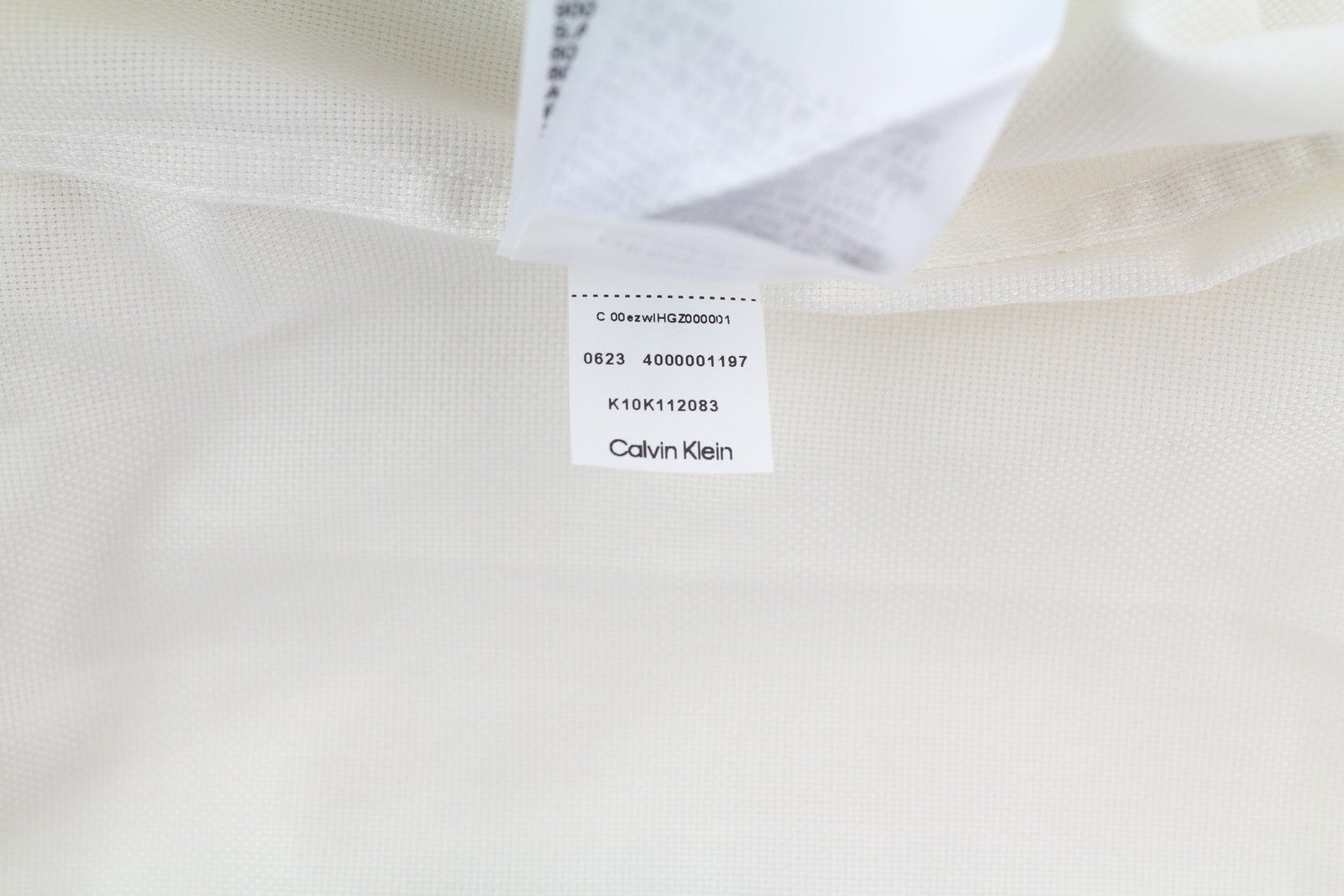 CALVIN KLEIN Men's White Formal Shirt M Slim Fit Cotton Spread Neck Button