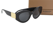 BURBERRY Sophia Women's Sunglasses Black Cat-Eye Gold Detail Tinted RRP250