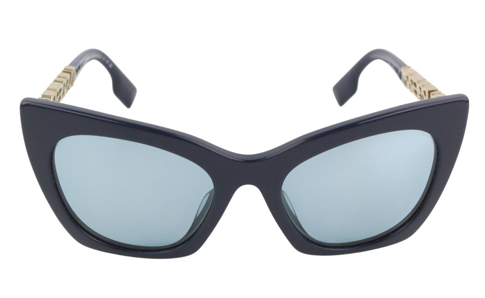 BURBERRY Marianne Women's Sunglasses Black Cat-Eye Gold Detail Tinted RRP366