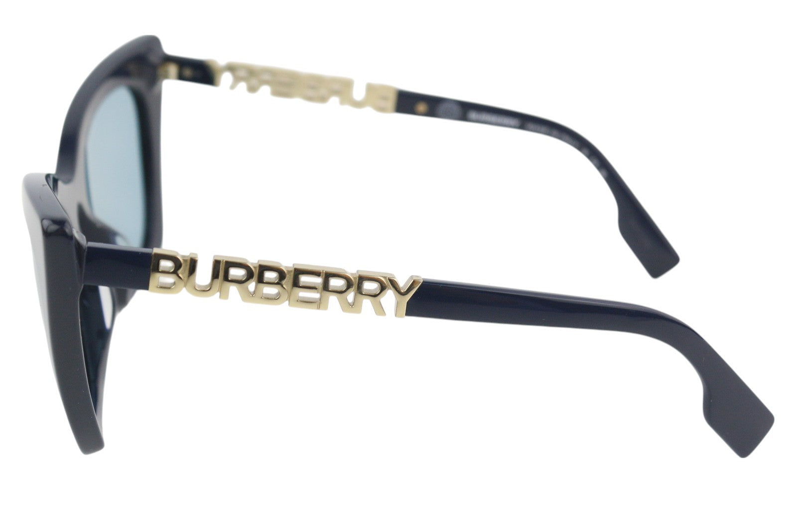 BURBERRY Marianne Women's Sunglasses Black Cat-Eye Gold Detail Tinted RRP366