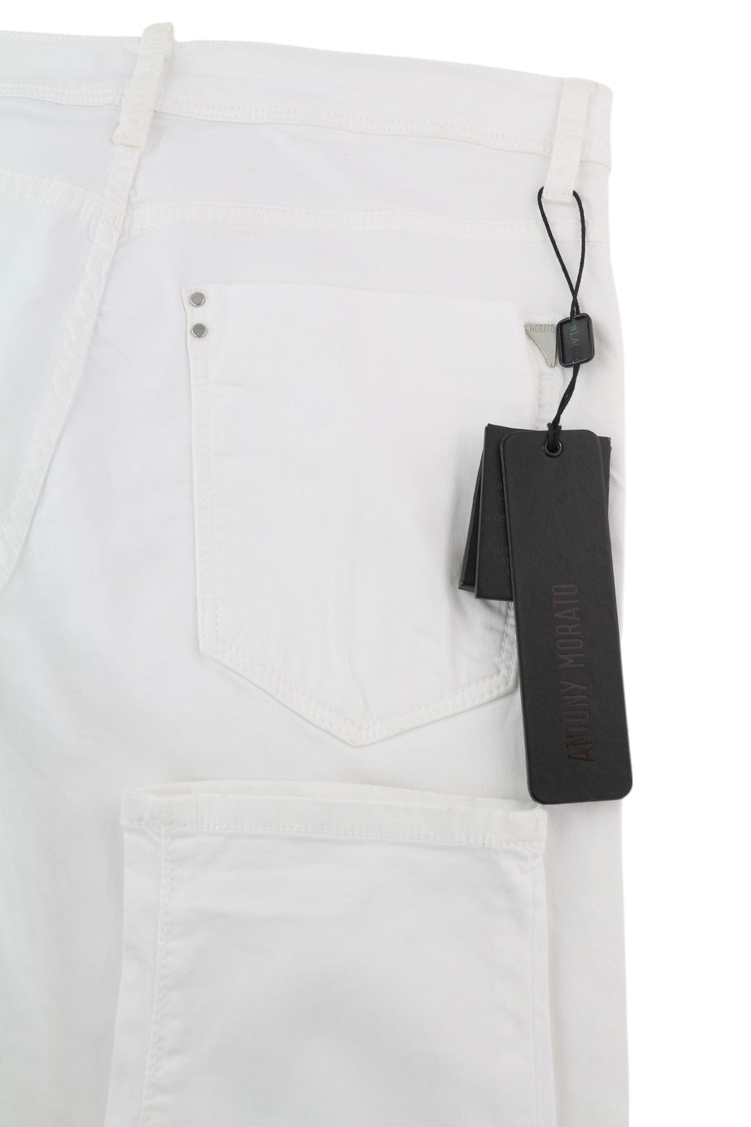 ANTONY MORATO Gilmour Men's Slim White Trousers W30 Zipper Super Skinny RRP130